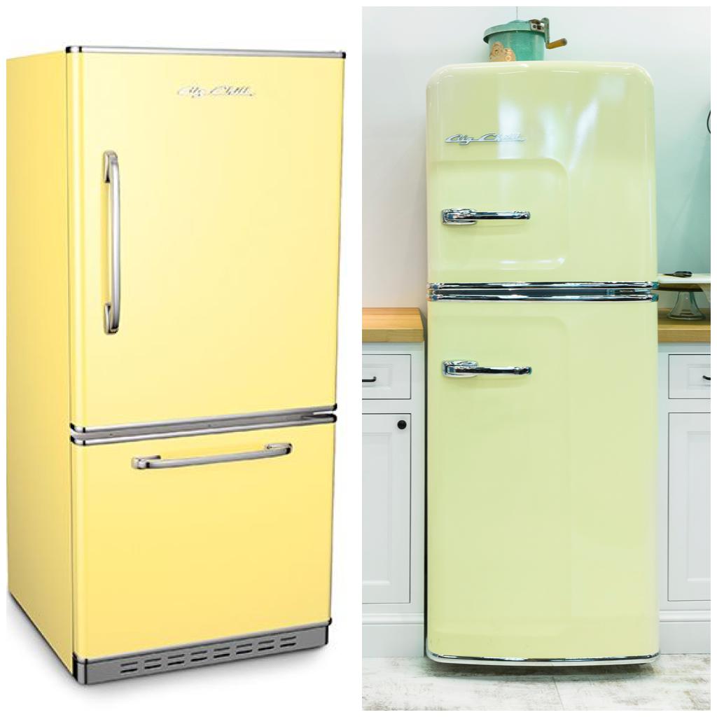 Big Chill Retropolitan Fridge - Retro Slim Fridge - Buttercup Yellow
