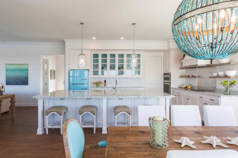 Big Chill Retro Studio Refrigerator in Beach Blue
