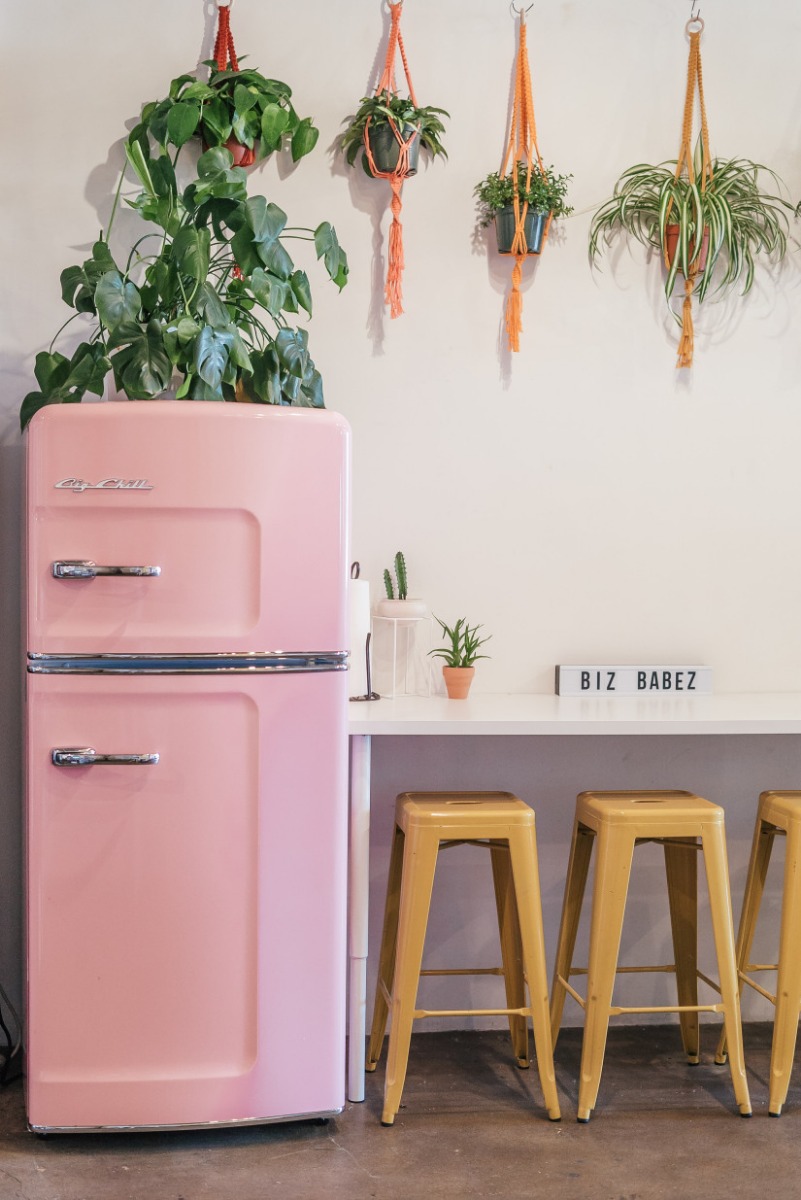 Retro Studio Refrigerator in Pink Lemonade