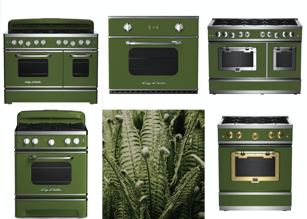 Big Chill Appliances in Custom Color Fern Green