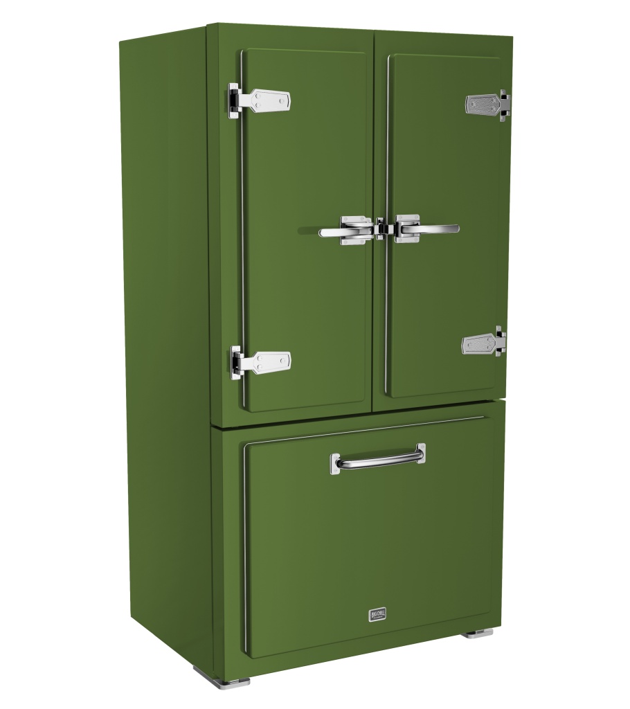Big Chill Classic Refrigerator in Fern Green with Chrome Trim