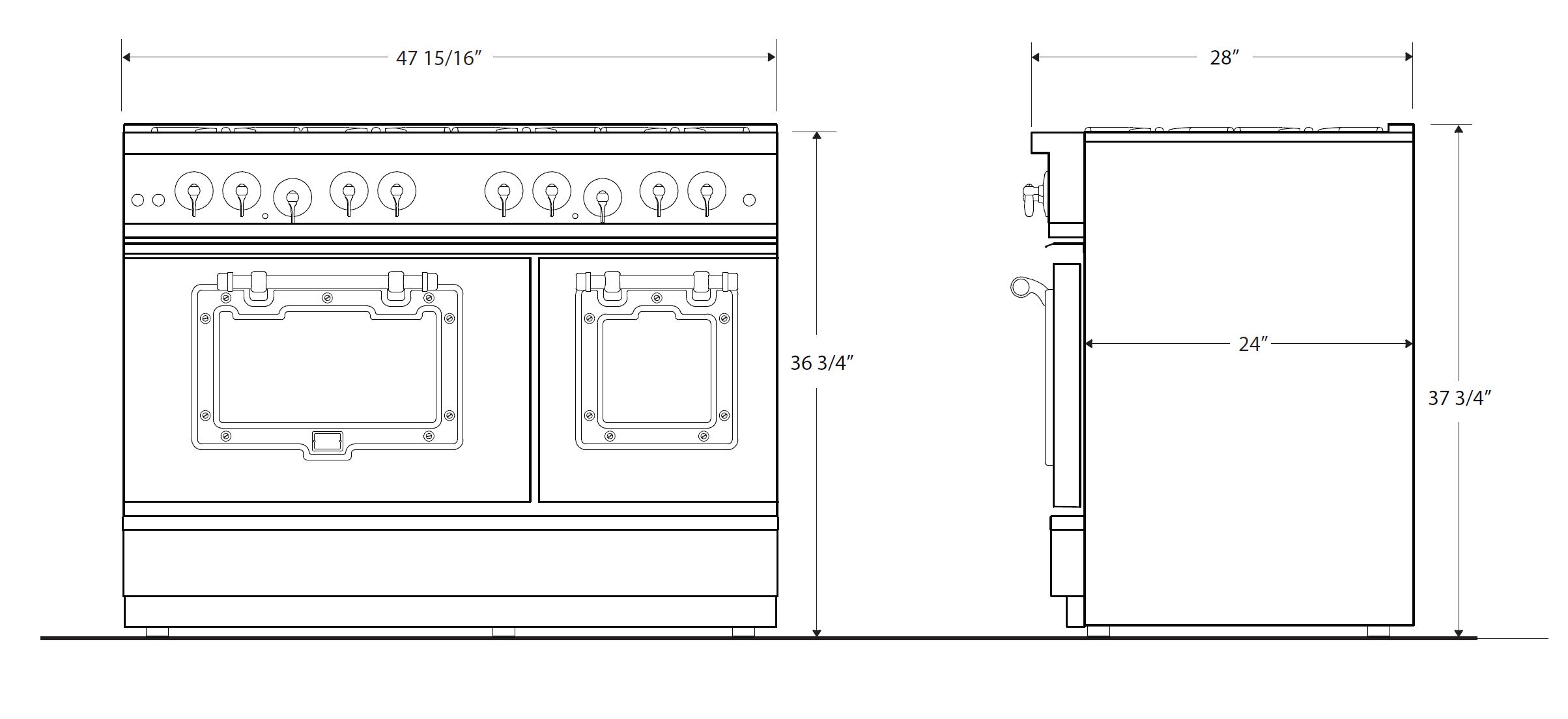 48" Classic Stove Classic Collection Specs