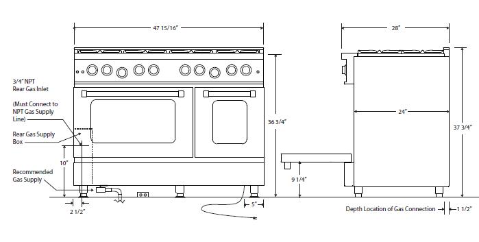 48" Pro Range Pro Collection Specs